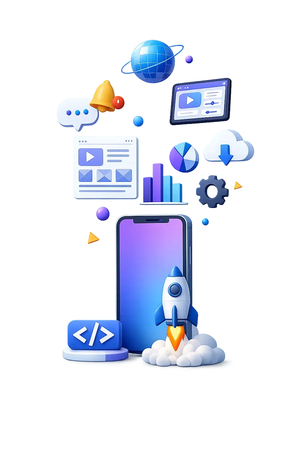 Mobile App Development Illustration